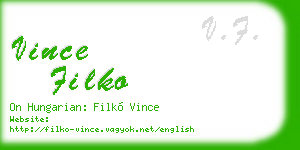 vince filko business card