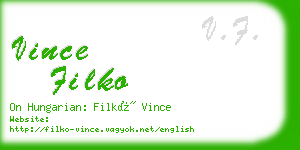 vince filko business card